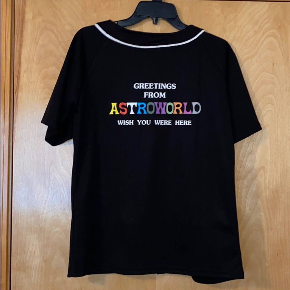 Custom made Travis Scott baseball tee